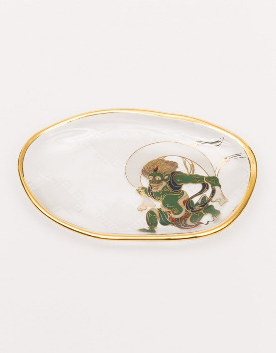 ISHIZUKA Thunder God and Wind God Glass Plate Set