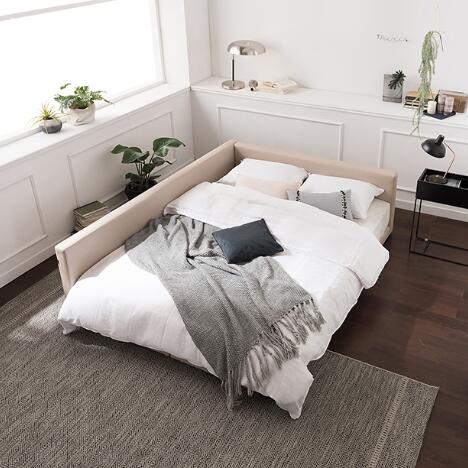[Display Sale LAST ONE] New Tom Bumper Bed Q Beige