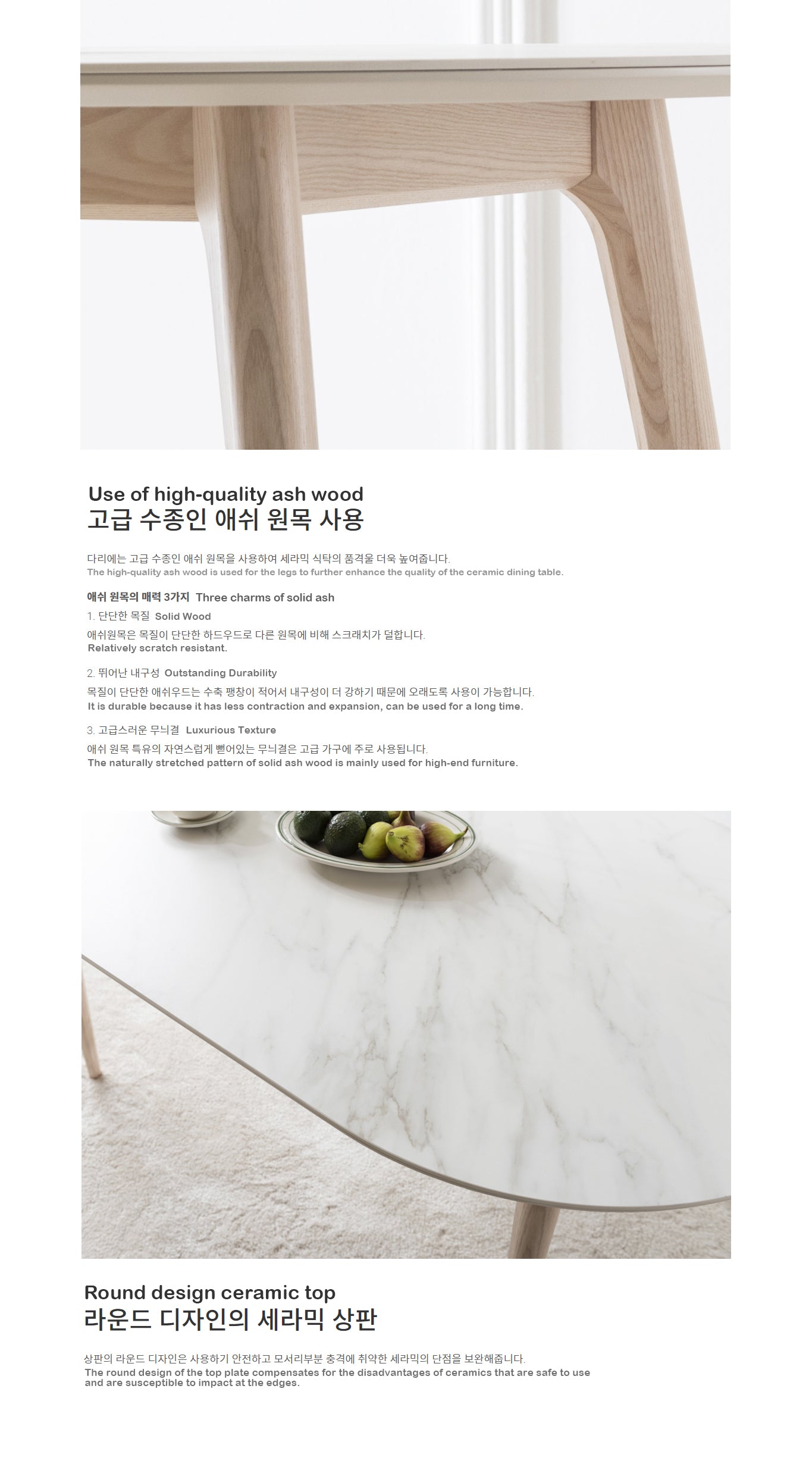 [Display Sale 50% off] Redova Dining Table 1600 Marble White/ Black Legs