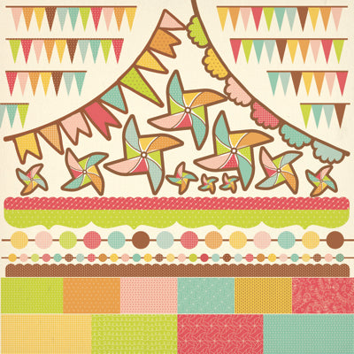 Save the Date - Pennants Sticker Sheet