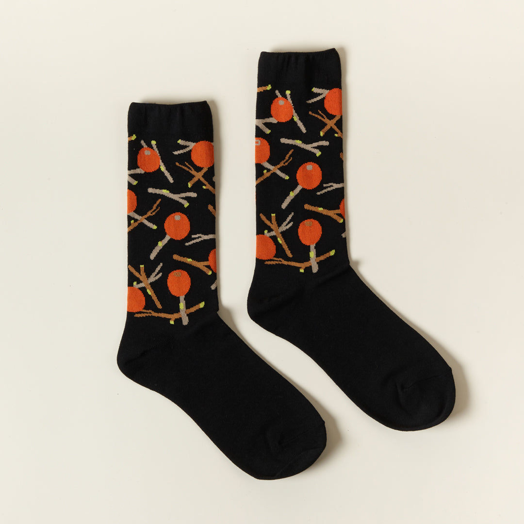 Socks - Red Fruit Black