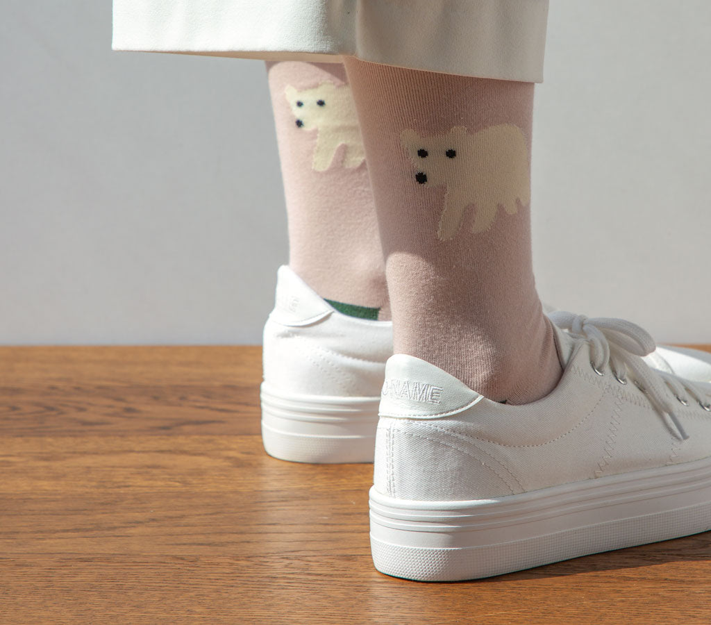 Socks - Rolling Bear Pink