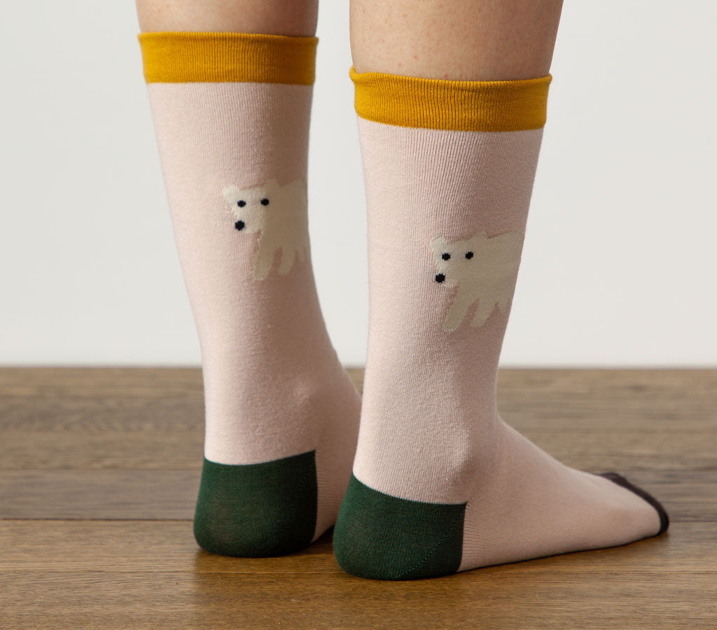 Socks - Rolling Bear Pink