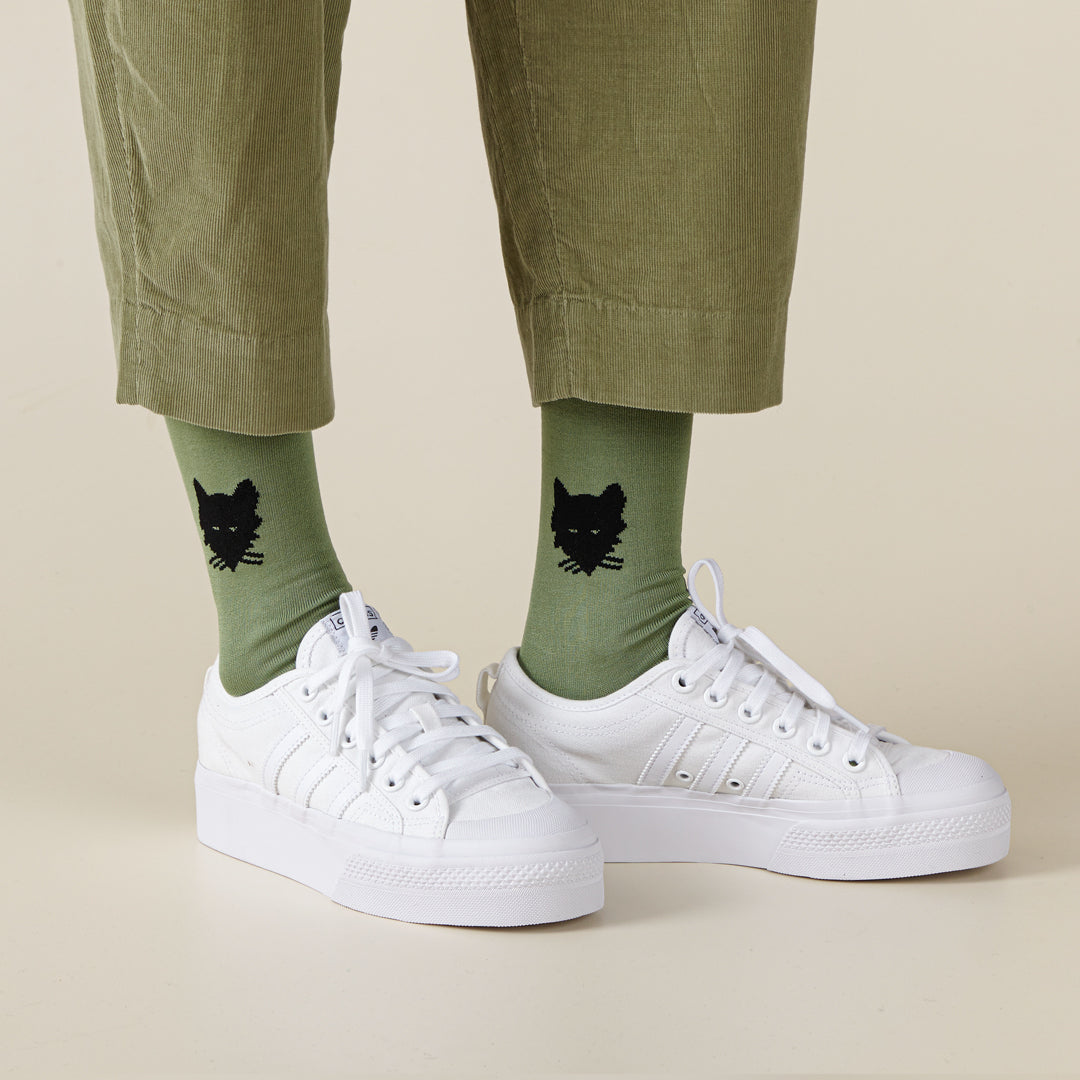 Socks - Wolf Olive