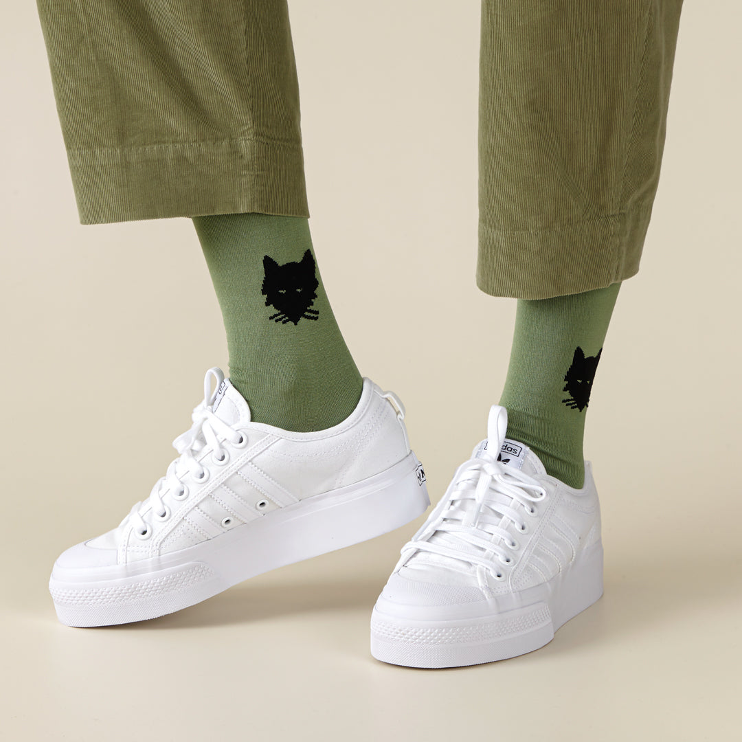 Socks - Wolf Olive