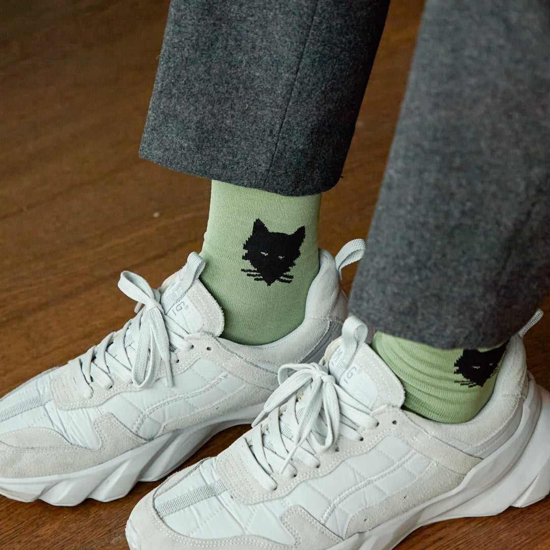 Socks - Wolf Olive