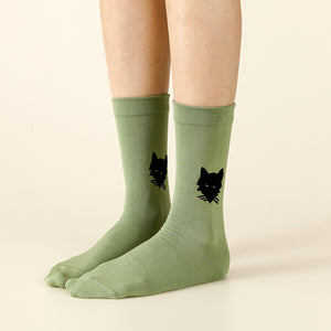 Socks - Wolf Olive