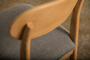 Checker Dining Chair Oak - Grey