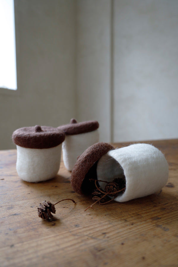 Felt Acorn Basket