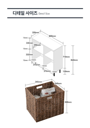Gardenia Rattan Basket Cabinet (accept pre-order)