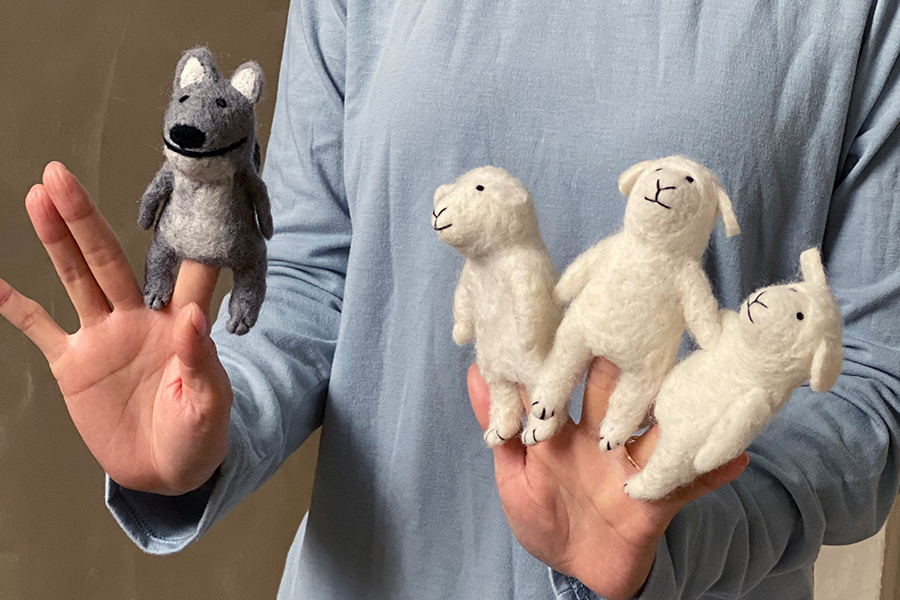 Felt Finger Puppet - Sheep