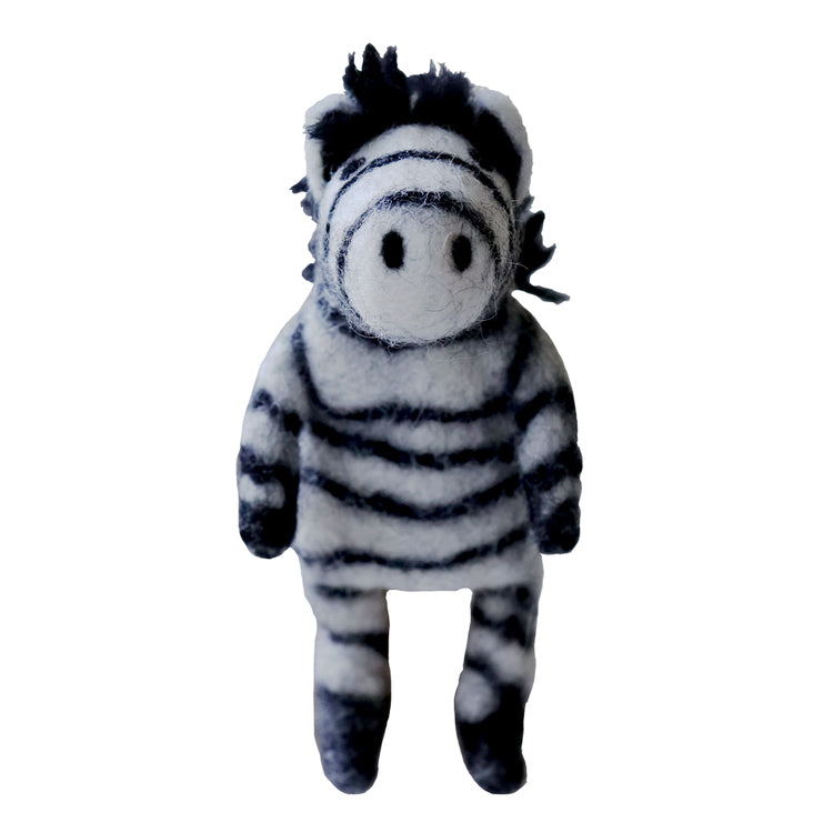 Felt Finger Puppet - Zebra