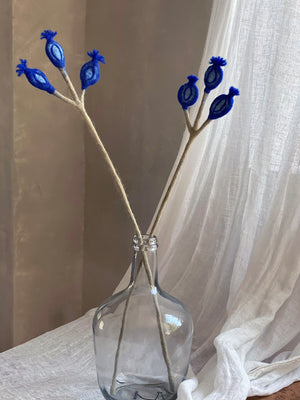 Felt Flower Blue Rosehip