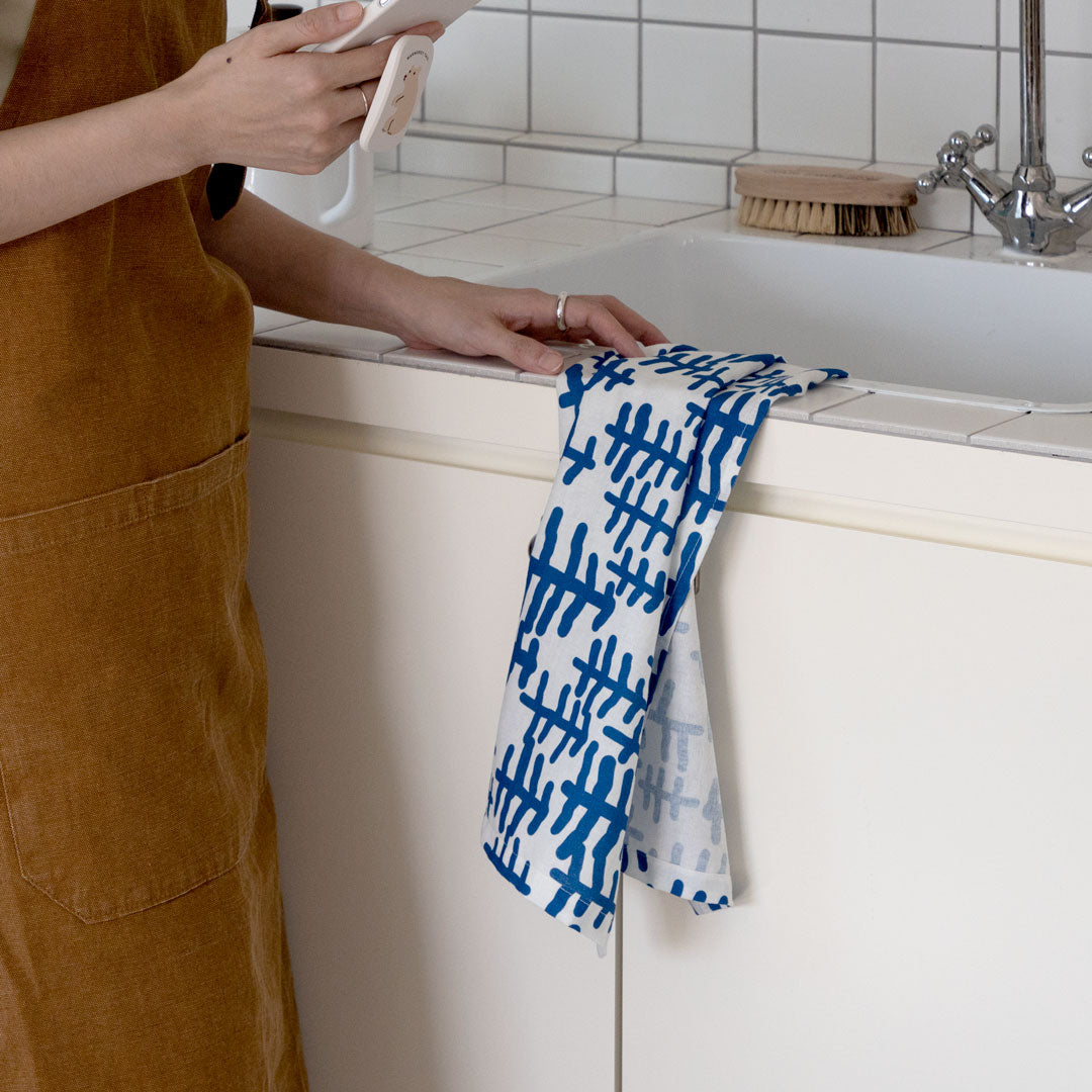 Tree & Tree Kitchen Cloth - Blue