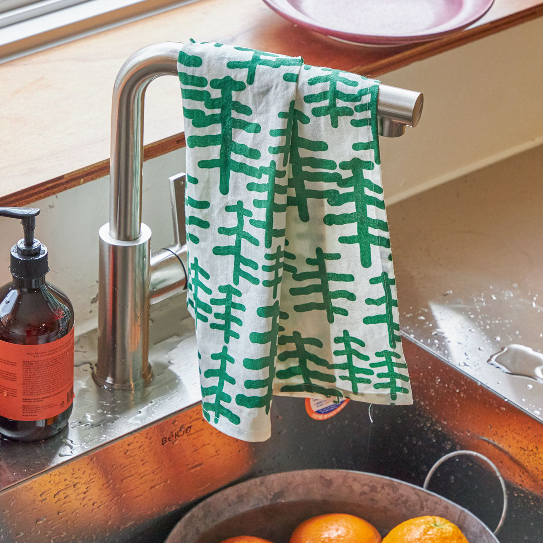 Tree & Tree Kitchen Cloth - Green