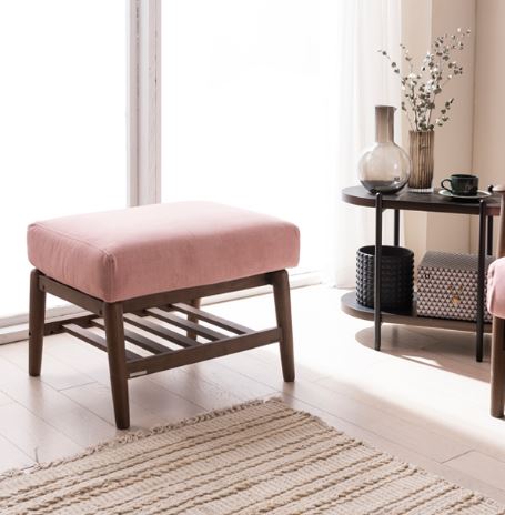 [Display Sale 60% off] New Tom Ottoman Walnut/ Pink