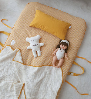 Double-sided Embroidery Pad & Pillow (Moon/Star Mustard)