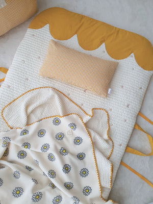Double-sided Embroidery Pad & Pillow (Moon/Star Mustard)