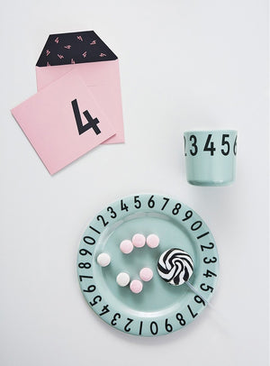Melamine The Numbers Gift Set - Pink