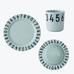Melamine The Numbers Gift Set - Green