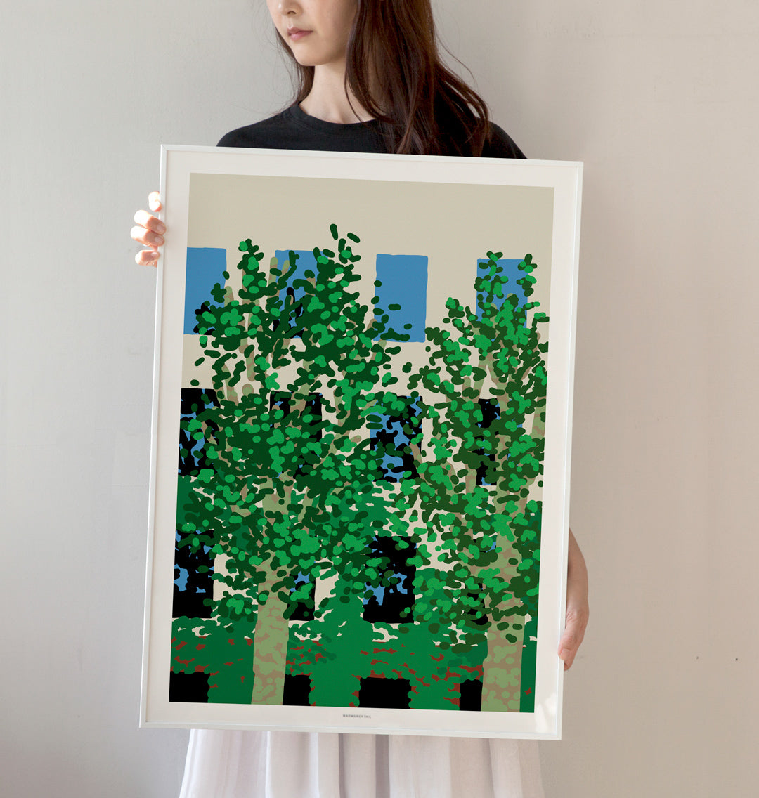 Platanus Poster in Light Gold Frame