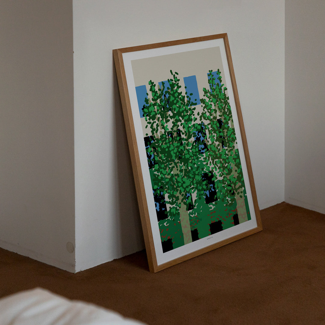 Platanus Poster in Light Gold Frame