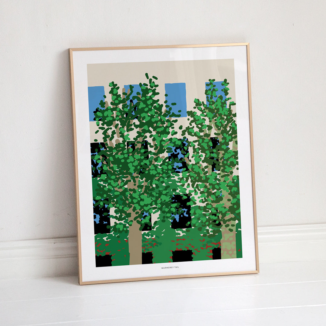 Platanus Poster in Light Gold Frame