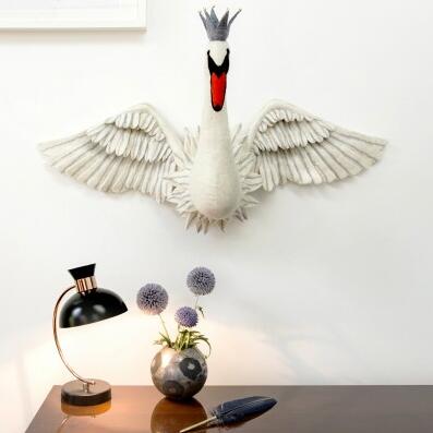 Wall Decoration - Swan Head with wings