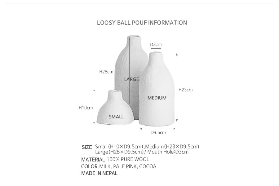 Loosy Vase Cover Milk