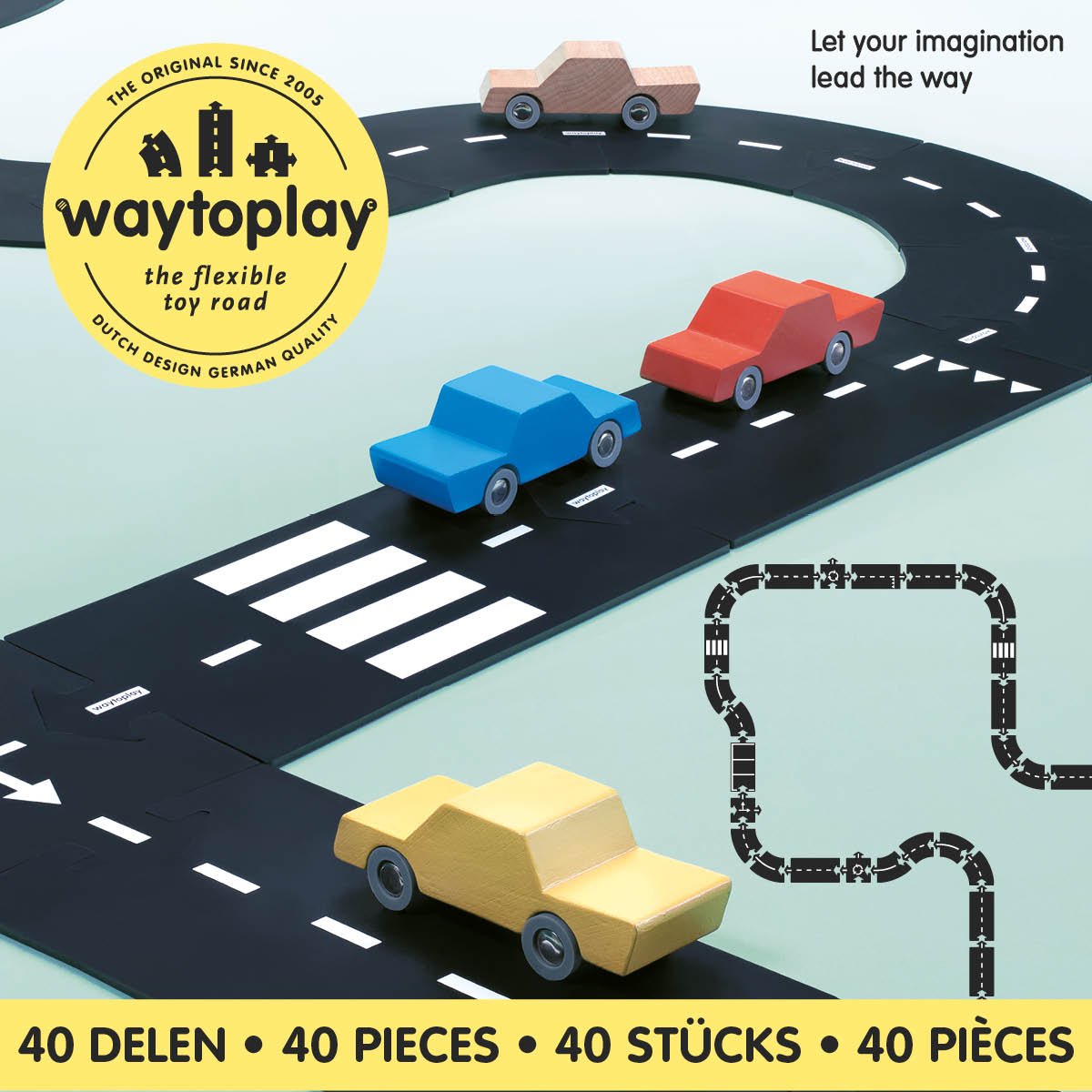 King of the Road - 40 pièces - way to play (Waytoplay) - circuit flexible